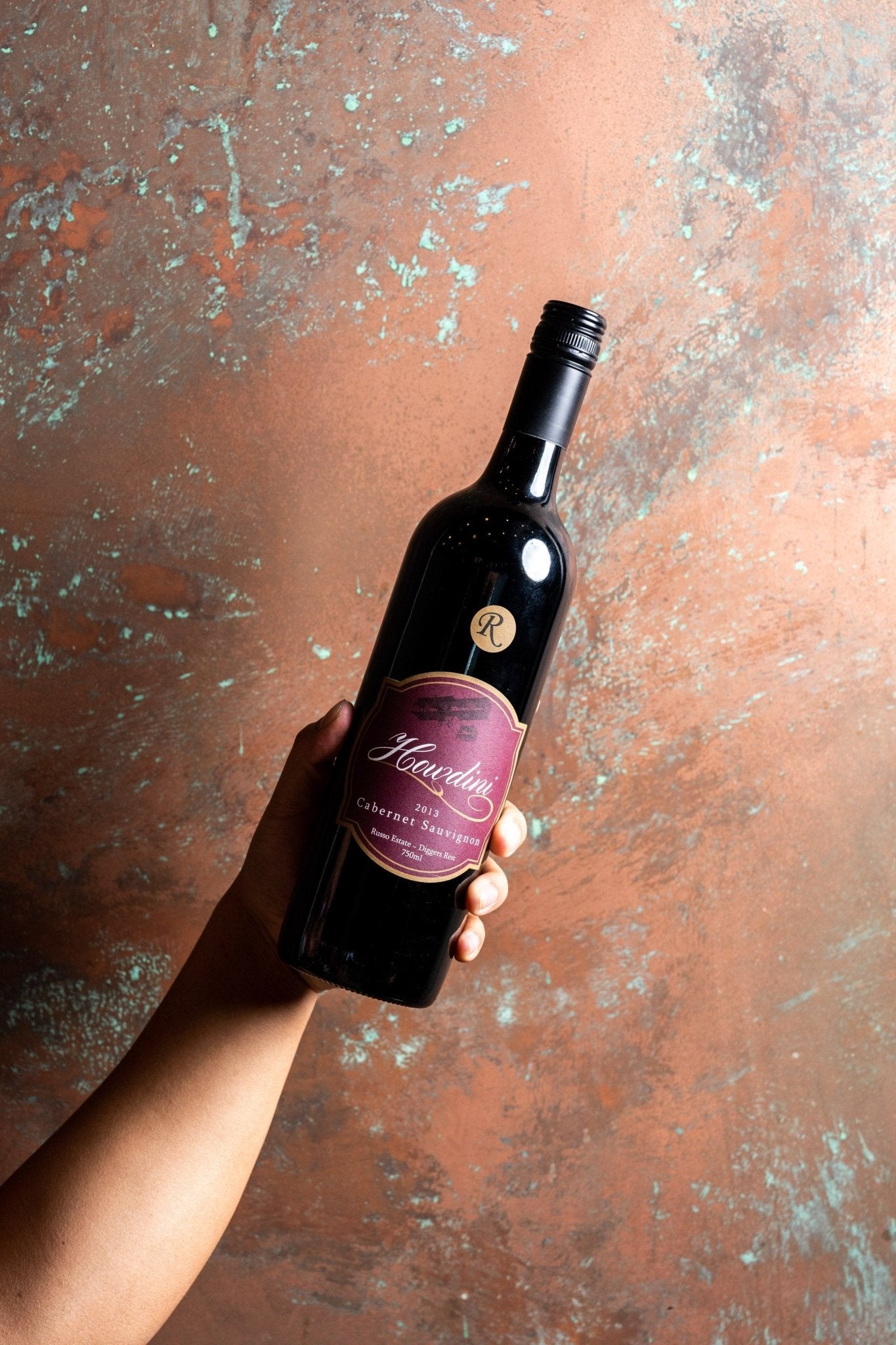 Cabernet Sauvignon Red Wine Bottle, Front Facing