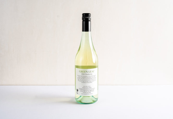 Greenleaf White Wine chardonnay, back facing