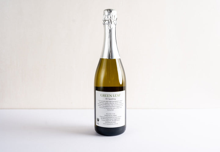 Greenleaf White Wine NV Sparkling Brut, back facing