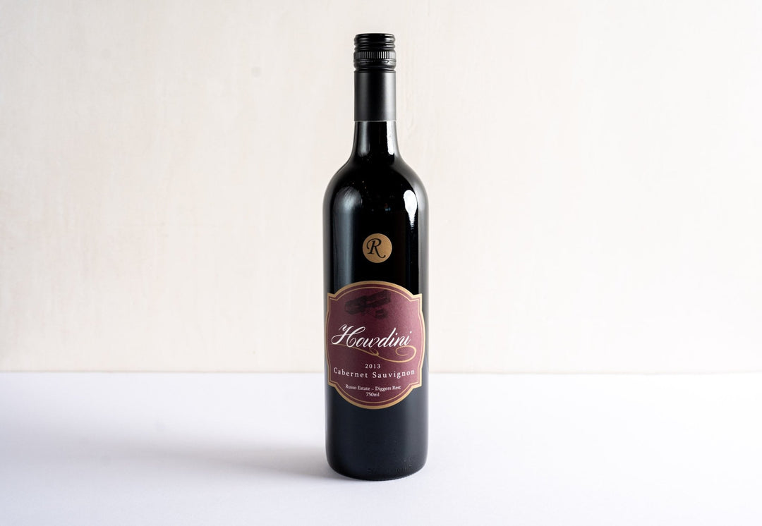 wineries cabernet sauvignon 2013 red wine bottle, front facing